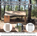 Hammock Hot Tent with Stove Jack and Double-Sided mesh Windows - Spacious, Versatile Wall Tent with Snow Skirt(No Poles)-Waterproof & Windproof, Ideal for Camping, Backpacking, Hiking