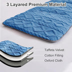 Folding Camping Cot Pad - Portable & Comfortable Outdoor Sleeping Mat with Elastic Strap, Lightweight Waterproof Bottom Mattress Pad