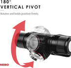 NEBO Transcend Rechargeable Headlamp | 1000 Lumens, 5 Light Modes, Detachable Magnetic Work Light, Water Resistant, Bright LED Headlight for Hiking & Camping, Includes USB Charging Cable