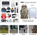 100L Camping Hiking Backpack,Molle military Tactical rucksack backpack,Waterproof Lightweight Hiking Backpack