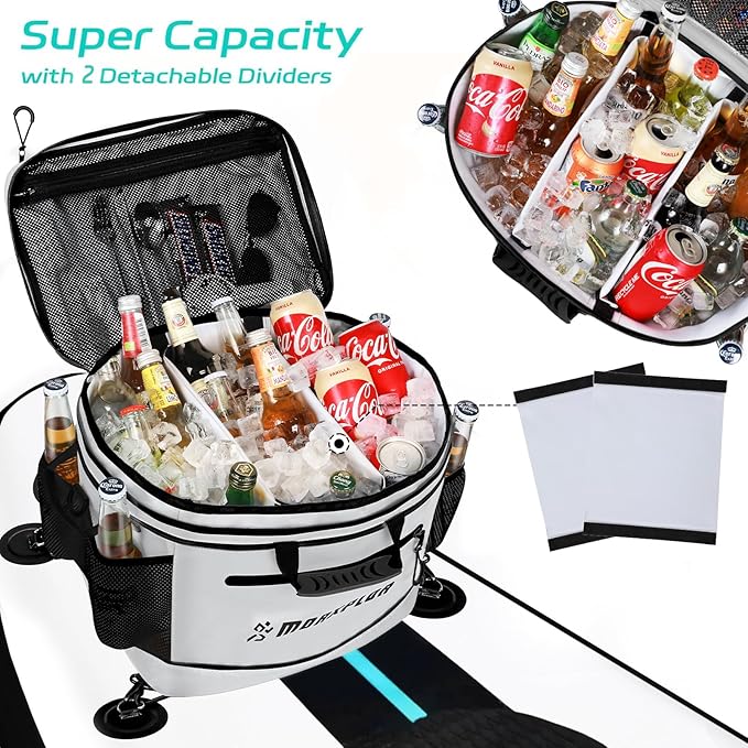 Waterproof PVC Material Paddleboard Cooler Deck Bag,40 cans Sup Deck Cooler Bag,Cooler Bag for Paddleboard,Lunch Box Cooler Insulated Bag,Camping Cooler Bag,Kayak Cooler Bag
