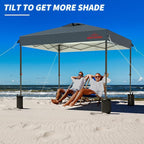 12x12 Pop Up Canopy, Easy Up Canopy Tent, Heavy Duty Tents for Parties, One Person Set Up Event Tent, Grey