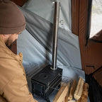 Gazelle Backcountry™ Stove Jack Kit – DIY-Ready Fireproof Window Panel & Heat-Resistant Floor Mat for Backcountry Shelters, Customizable Chimney Port, Includes Carry Bag, GBCA02