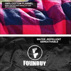 Flannel Sleeping Bag Cold Weather for Adults XL Camping Cotton Sleeping Bag 4 Season Big and Tall, Waterproof with Compression Sack