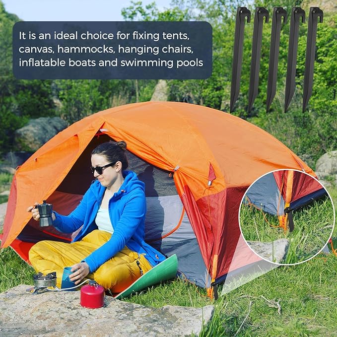 9 Inch Plastic Inflatable Stakes Tent Stakes Replacement Yard Inflatable Accessories for Camping Tent Pegs Garden Home Decorations