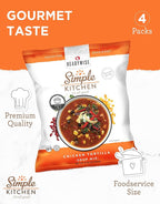 Simple Kitchen Chicken Tortilla Soup Mix – 16 Servings, Meal Prep Gluten Free Chicken Soup, Prepared Meals & Dehydrated Survival Food for Camping, Backpacking & Hiking, Survival Kit, Pack of 4, 1 Gal.
