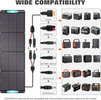 200W Portable Solar Panels for Power Station, IP68 Waterproof ETFE Foldable Solar Panel Kit 25% High Conversion Efficiency Solar Panel for Camping Outdoor RV Blackout