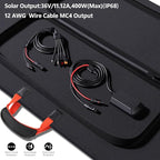 400W Portable Solar Panel for Power Station, 36V ETFE Foldable Solar Panel Charger,25% High Efficiency,MC4 Output, IP68 Waterproof, for Outdoor Camping, RV
