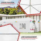 FDW Party Tent 10x30 Outdoor Gazebo Canopy with 8 Removable Sidewalls, Waterproof Wedding, Patio, – UV Protection for Events & Gatherings