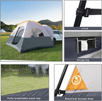 UNP SUV Dome Tent for Camping, Outdoor 6 Person Car Camping Tent, Easy Set Up SUV Tailgate Tent with Rainfly 10' x 10' Vehicle Camping Tent | for Camping, Outdoor, Car Camping Tent, Easy Set Up, SUV Tailgate Tent, with Rainfly