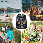 Tropical Pineapples Fruits Cooler Backpack Insulated Leak Proof Beach Cooler Bag Soft Lunch Picnic Hiking Camping Backpack Cooler