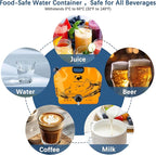 Water Jug Camping 2.1 Gallon Collapsible with Spigot, BPA Free Portable Water Pouch Foldable Water Bags for Outdoor Hiking, Travel and Emergency & Water Storage Containers (Orange-1Pcs)
