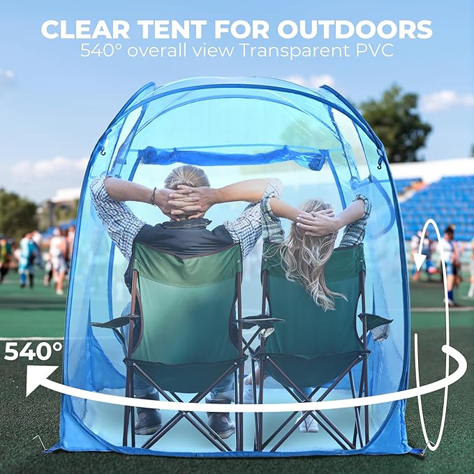 All Weather Proof Pod Sports Tent,Outdoor Weather Tent Sports Pod Pop Up Shelter with Sealed Floor,2-4 Person Clear Tent for Sport Event,Camping,Fishing 8 Sizes & Multicolor