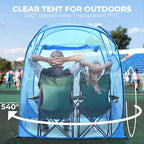 All Weather Proof Pod Sports Tent,Outdoor Weather Tent Sports Pod Pop Up Shelter with Sealed Floor,2-4 Person Clear Tent for Sport Event,Camping,Fishing 8 Sizes & Multicolor