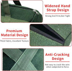 Grill Accessory Storage Bag, 24"" Extra Thick Canvas Grill Utensil Storage Bag, Double Zipper Grill Tool Storage Bag, BBQ Tool Storage Bag Carry Bag for Camping Hiking Barbecue, Dark Green