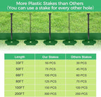 2-Inch x 50 FT Landscape Edging Border with 75 Spikes, Garden Edging Border Lawn Edging Border, Plastic Edging Border Flexible for Garden Flower Beds Lawn Yard Paver Pathway (Green)