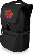 PICNIC TIME NCAA USC Trojans Zuma Backpack Cooler, Soft Cooler Backpack, Lunch Cooler, (Black)