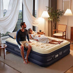 Air Mattress Queen with Built in Pump, Inflatable Mattress Blow Up Mattress 16 Raised Comfort,Upgraded Surface Portable Bed, Air Bed for Home, Guest, Camping, Colchone Inflable, 650 lbs