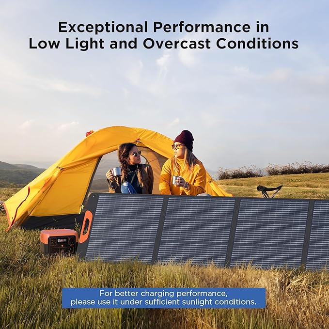 220W Portable Solar Panel for Power Station,23.5% Efffciency Mono Foldable Solar Charger for Jackery 1000 V2/EcoFlow Delta/Bluetti/Anker Solix,IP67 Waterproof for RV Camping Home Backup