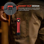 Anhay Rechargeable Flashlights 1500 Lumens EDC Flat Flashlight with 8 Modes, Pocket Flashights Waterproof, Magnetic Small Flashlights Powerful for Checking, Working, Camping, USB-C Charging