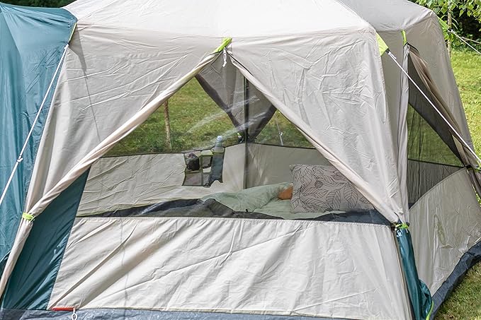 Coleman Polygon 5, Large 5-Person Tent with 360° View, 5 Man Family Tent, Sturdy Steel Pole Construction, Easy to Pitch, 100% Waterproof Camping Tent.