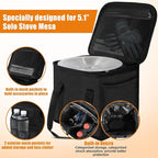 9'' Fire Pit Bag for Solo Stove Mesa & Accessories, Carry Bag for Solo Stove Mesa & Heat Deflector, Portable Fire Pit Storage Case for Travel & Camping, 3-Layer 600D Oxford Cloth, Waterproof