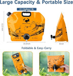Water Jug Camping 2.1 Gallon Collapsible with Spigot, BPA Free Portable Water Pouch Foldable Water Bags for Outdoor Hiking, Travel and Emergency & Water Storage Containers (Orange-1Pcs)
