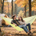 Champagne Yellow Camping Hammock Camping Gear with 2 Tree Straps, Beach Hammock Portable 114" x 54"