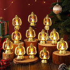 Ferraycle 12 Pcs Mini Lantern Decor 4 Inch Western Lantern Table Centerpiece Small Vintage Camping Hanging Lamp Ornaments Bulk for Cowboy Cowgirl Wedding Halloween Christmas (4 Inch,Gold)