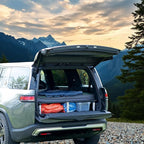 Life Finds Sleeping Platform Storage System Designed for Rivian R1S Vehicles, Folding Platform with Underneath Storage, Black, LF-R1SP