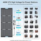 400W Portable Solar Panel, 23% High Efficiency Foldable Solar Charger for Power Station, IP67 Waterproof Fast Setup with Sturdy Kickstands for RV, Camping, Off-Grid Blackouts