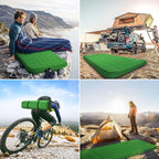 Buheco Sleeping Pad for Camping, Self-Inflating 9.5 R Value 3" Ultra-Thick Memory Foam Comfort Plus Camping Mats for Backpacking Travelling & Hiking Portable Air Mattress for 4-Season Green