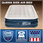 Pittman Outdoors - 20" Luxury Air Mattress Queen with Built in Pump, Premium Comfort Queen Size Blow up Mattress, 700lb Capacity - Ideal for Home Visits, Guests, Travel or Camping, Includes Carry Bag