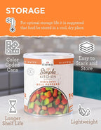 Simple Kitchen Dehydrated Red & Green Bell Peppers – 153 Servings for Family Meal Prep, Survival Canned Food, Gluten Free & Freeze Dried Bell Peppers for Camping Meals, Backpacking & Hiking, #10 Can