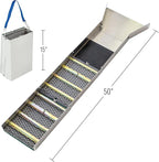 ASR Outdoor 50" Aluminum Folding Sluice Box for Gold Prospecting Backpack Set, Black