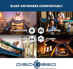 Disc-O-Bed Youth Double Cot Kid-O-Bunk, Modular for Bunk Beds, Dual Cots, or Bench with 2 Carry Bags for Portable Transport