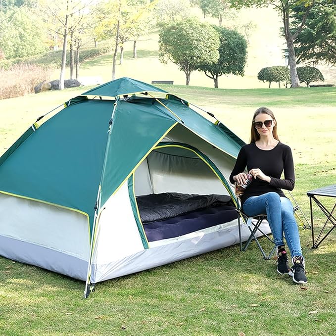 SFKLYU Outdoor Camping Tent 3/4 Person Waterproof Camping Tents Windproof Outdoor Backpacking Tent for Travel Hiking