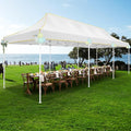 HOTEEL 10x30 Heavy Duty Pop Up Canopy Tent for Parties Event Wedding Commercial Instant Canopy with Wheeled Bag, Party Tent Waterproof UV 50+&Windproof, Upgraded Thick Hexagonal Legs, White