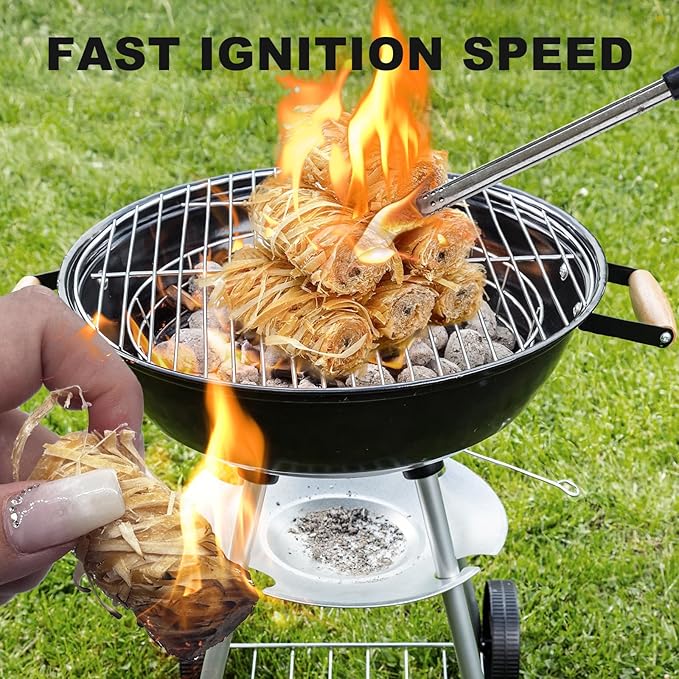 216 Natural Fire Starter - for fireplaces, Camping Campfires, Pizza ovens, fire pits, and Grills. This Product Does not Contain self-Heating Capabilities and Requires an External igni