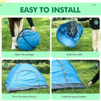 Woanger 10/16 Pack Bulk 2 Person Camping Tents for Homeless Lightweight Tent with Rain Fly and Carrying Bag Waterproof Windproof Setup Pop Up for Camping Backpacking Donation