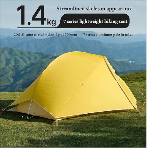 1-2 People Tent 20D Ultralight Travel Waterproof Hiking Survival Outdoor Camping Portable Backpacking Shelter