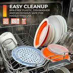 CanCooker Batter Bowl XL: Collapsible, Mess-Free, Dishwasher and Microwave Safe, Chemical-Free in Vibrant Orange - 5 Pack