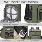 Large 52cans Waterproof Insulated Cooler Backpack for Men & Women, Leak Proof Backpack Cooler, Soft, 8Gal