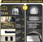Happy Travel Bike Storage Shed Tent, Waterproof Portable Bike Cover with 40% More Top Space for 2/3/4/5 Bikes,Clips Easy Setup Sheds Shelter with Lockable Bicycle Design for Garden Tools, Lawn Mower