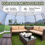 Alvantor Pop Up Screen House Gazebo with Mosquito Netting, Instant UV Resistant Sun Shelter for Patio & Backyard, Portable Canopy Tent for 2-10 Person