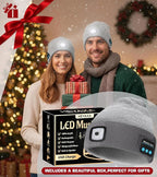 Bluetooth Beanie Hat, USB Rechargeable 4 LED Wireless Music Running Headlamp Cap, Gifts for Christmas, Stocking Stuffer & White Elephant Gifts for Men, Women, Him, Her, Teen Boys, Dad