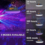 10000mAh Rechargeable UV Light 395nm UV / 6500K Camping Blacklight , 3000 Lumens Tent Light, Glow Lights for Party , Bedroom, Fluorescent Poster , Dog/Cat Urine Halloween Black Light (UV) (Remote)