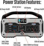 Westinghouse iGen400s 400 Watt, 183Wh Portable Power Station and Solar Generator with LED and DC Outlet for Camping, Home, Travel, Indoor/Outdoor Use (Solar Panel Not Included)