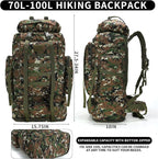 Hiking Backpack for Men 70L/100L Camping Backpack Military Rucksack Molle 3 Days Assault Pack for Climbing | Camping Backpack, 3 Days Assault Pack, for Climbing