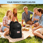 Goloni 40L Insulated Cooler Backpack, Leakproof Lightweight Soft-Sided Cooler with Cooler Compartment
